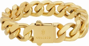 KRKC&CO 12/14mm Cuban Link Curb Bracelet for Men, 18K Gold Miami Bracelets, 𝐃𝐚𝐝 𝐆𝐢𝐟𝐭𝐬 𝐟𝐨𝐫 𝐅𝐚𝐭𝐡𝐞𝐫𝐬 𝐃𝐚𝐲, Durable Urban Street-wear Hip Hop
