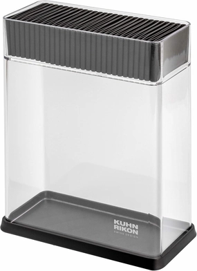 KUHN RIKON Colori Knife Block without Knives, Transparent, Unequipped