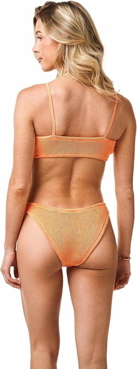KUT & SO Crinkle Bikini Sets for Women – 2 Piece Swimsuit with Spaghetti Straps – Womens Bikini Swimsuit
