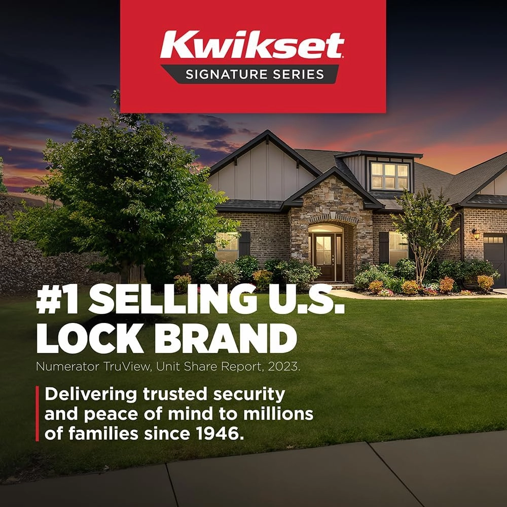 Kwikset Arroyo Knob Interior Privacy Door Knob with Lock, Door Handle For Bathroom and Bedroom, Matte Black Keyless Turn Lock Doorknob, with Microban Protection