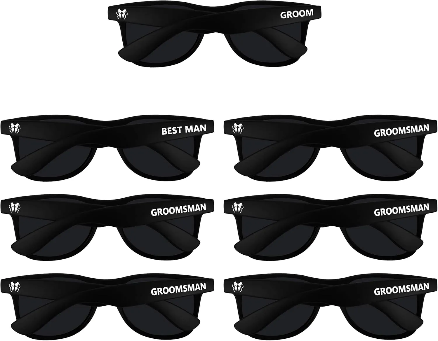 LADY&HOME Bachelor Party 7pcs Wedding Sunglasses for Groom, Best Man, Groomsmen Gifts Wedding Favor