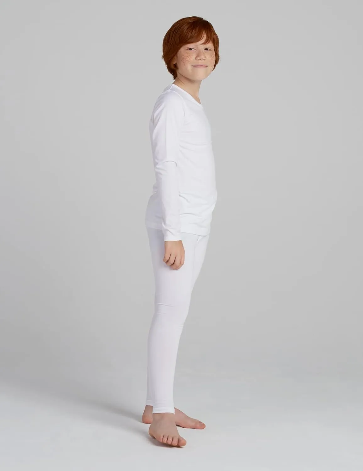 LAPASA Boys Thermal Underwear Set Fleece Lined Long John Base Layer Top & Bottom Ski Winter Extreme Cold B03