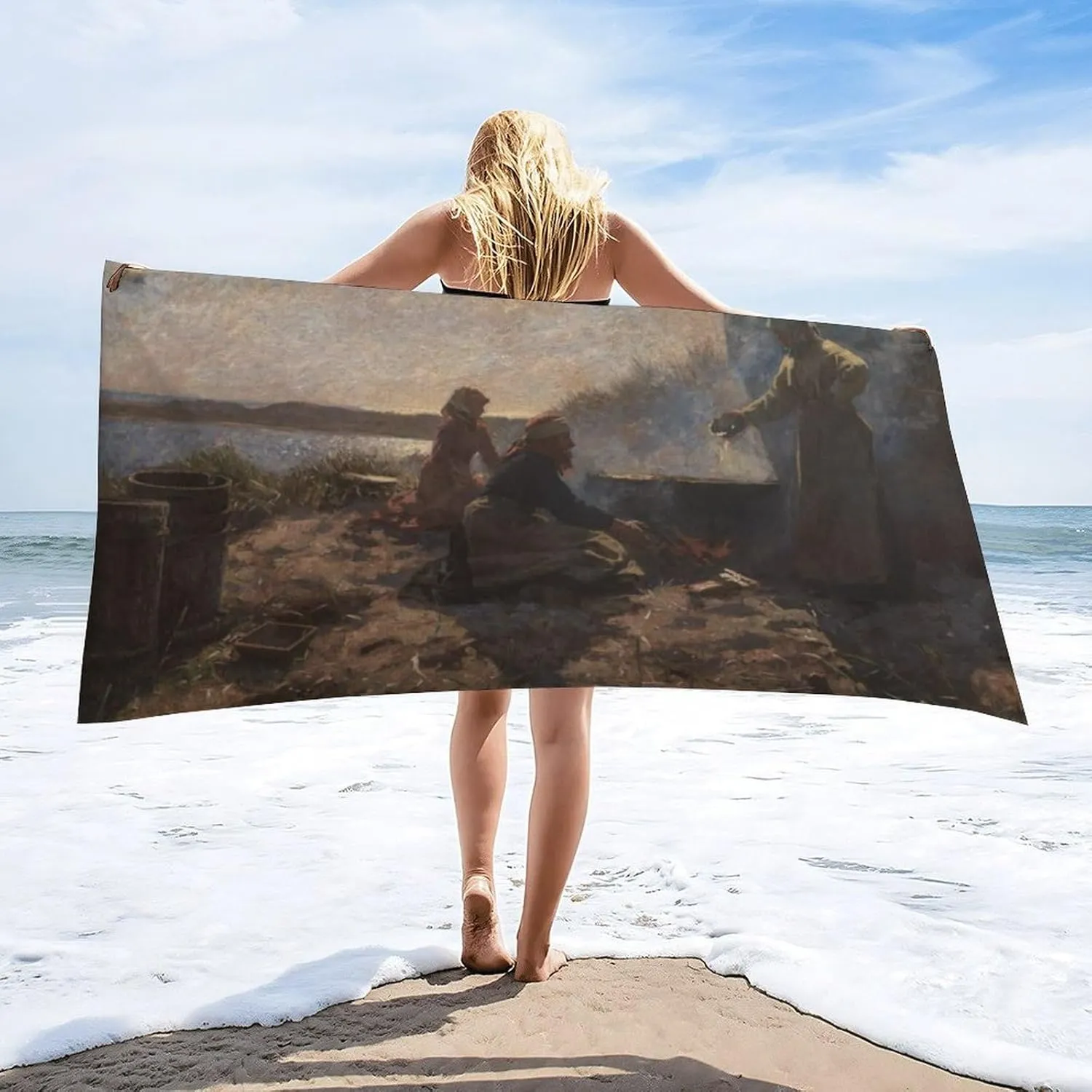 Large Beach Towel Microfiber Quick Dry Sand Free Oversized Pool Towel Lightweight Travel Towel Soft Absorbent Bath Blanket for Swimming Camping Yoga Outdoor Essentials 63×31.5in Cooking By River