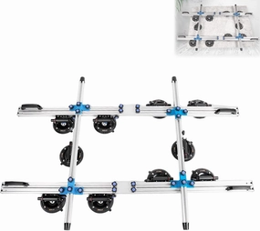 Large Format Tile Slabs Carrying System | 1.9m-3.5m Carrying Tool with 10 Rubber Vacuum Cups | Seam Joining Leveling | Professional Countertop Installation