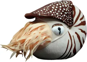 Lifelike Chambered Nautilus Plush Toy - Realistic Prehistoric Sea Creature Stuffed Animal for Marine Decor