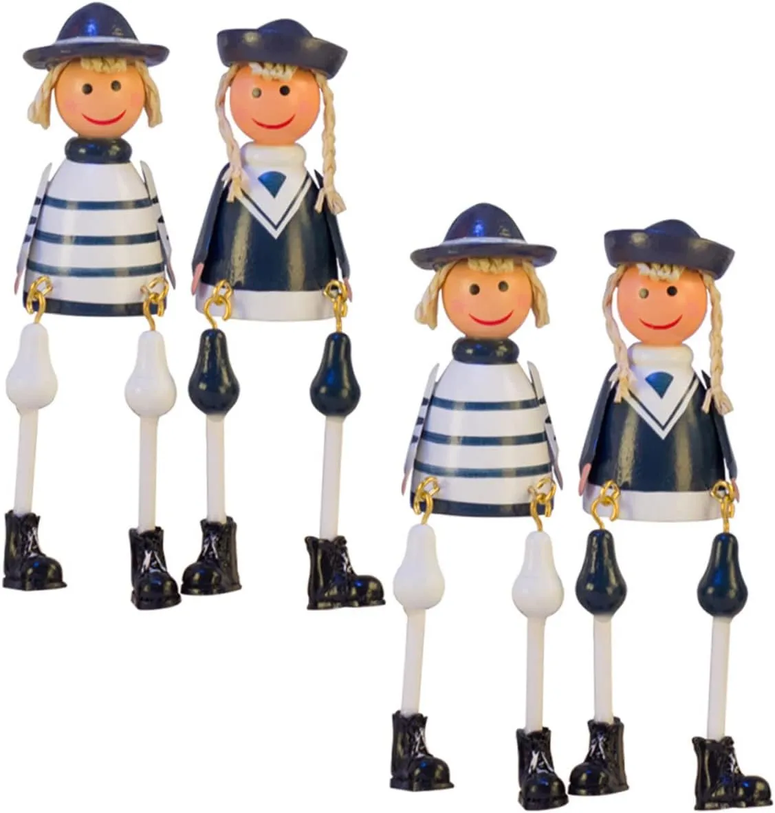 LIFKOME 2 Pairs Creative Wooden Hanging Doll Ornaments Micro Landscape Decorations for Desktop Handmade Figures and Craftsmanship for Home and Office Decor