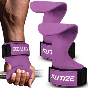Lifting Straps, Weight Lifting Wrist Wraps for Weightlifting, Heavy Powerlifting, Deadlifts, Rows, Pull Ups, Adjustable Neoprene Padded Gym Workout Strength Training Wrist Hooks for Men/Women