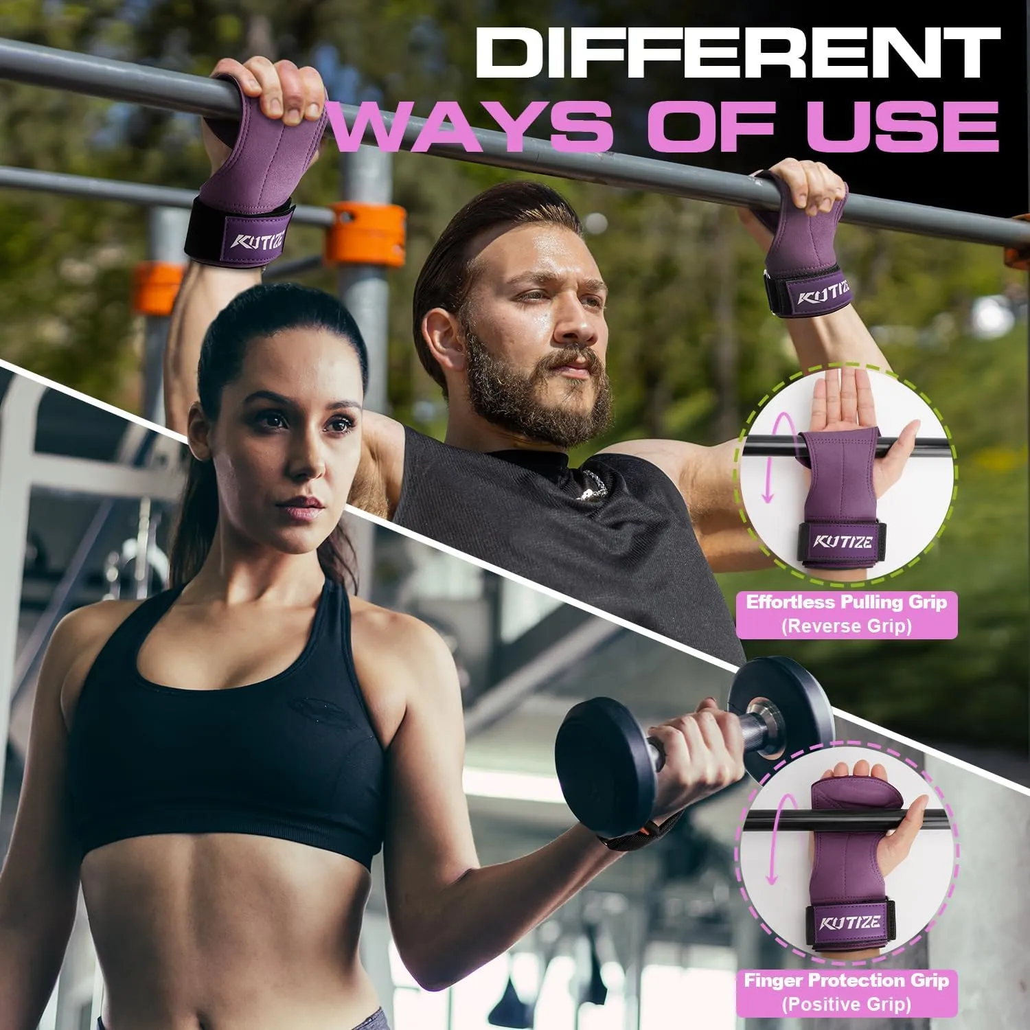 Lifting Straps, Weight Lifting Wrist Wraps for Weightlifting, Heavy Powerlifting, Deadlifts, Rows, Pull Ups, Adjustable Neoprene Padded Gym Workout Strength Training Wrist Hooks for Men/Women
