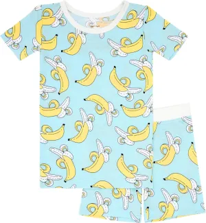 Little Sleepies Pajamas Set w/Short Sleeve Shirt & Shorts, Viscose from Bamboo Toddler Pajamas, Girl & Boys Pajamas for Kids