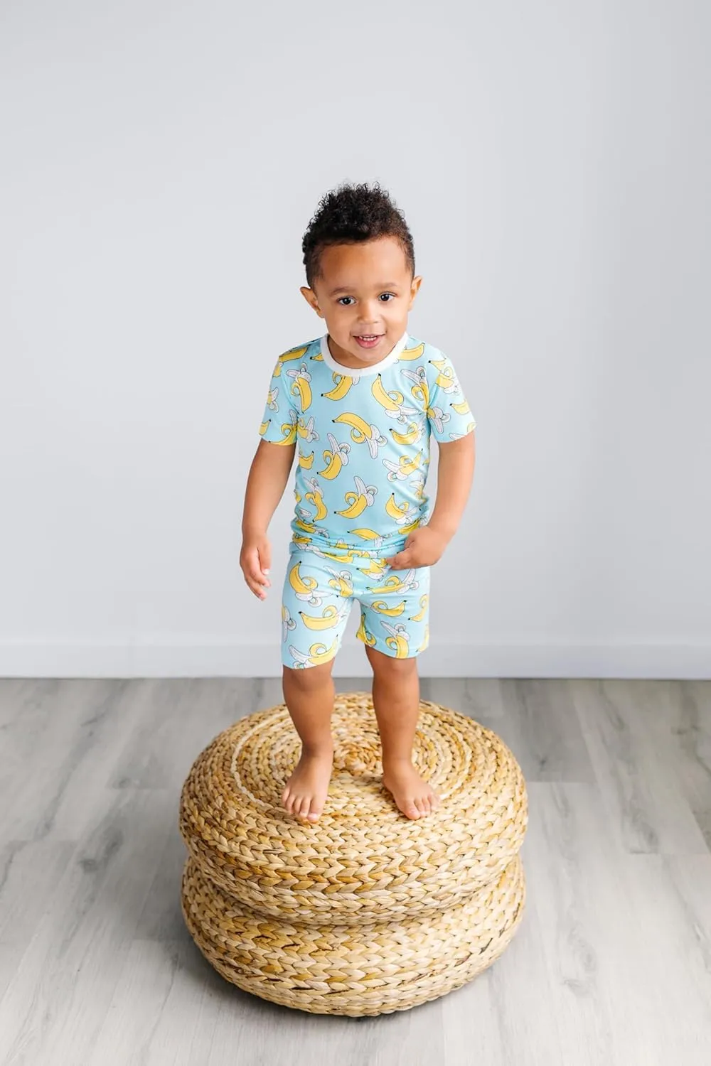 Little Sleepies Pajamas Set w/Short Sleeve Shirt & Shorts, Viscose from Bamboo Toddler Pajamas, Girl & Boys Pajamas for Kids