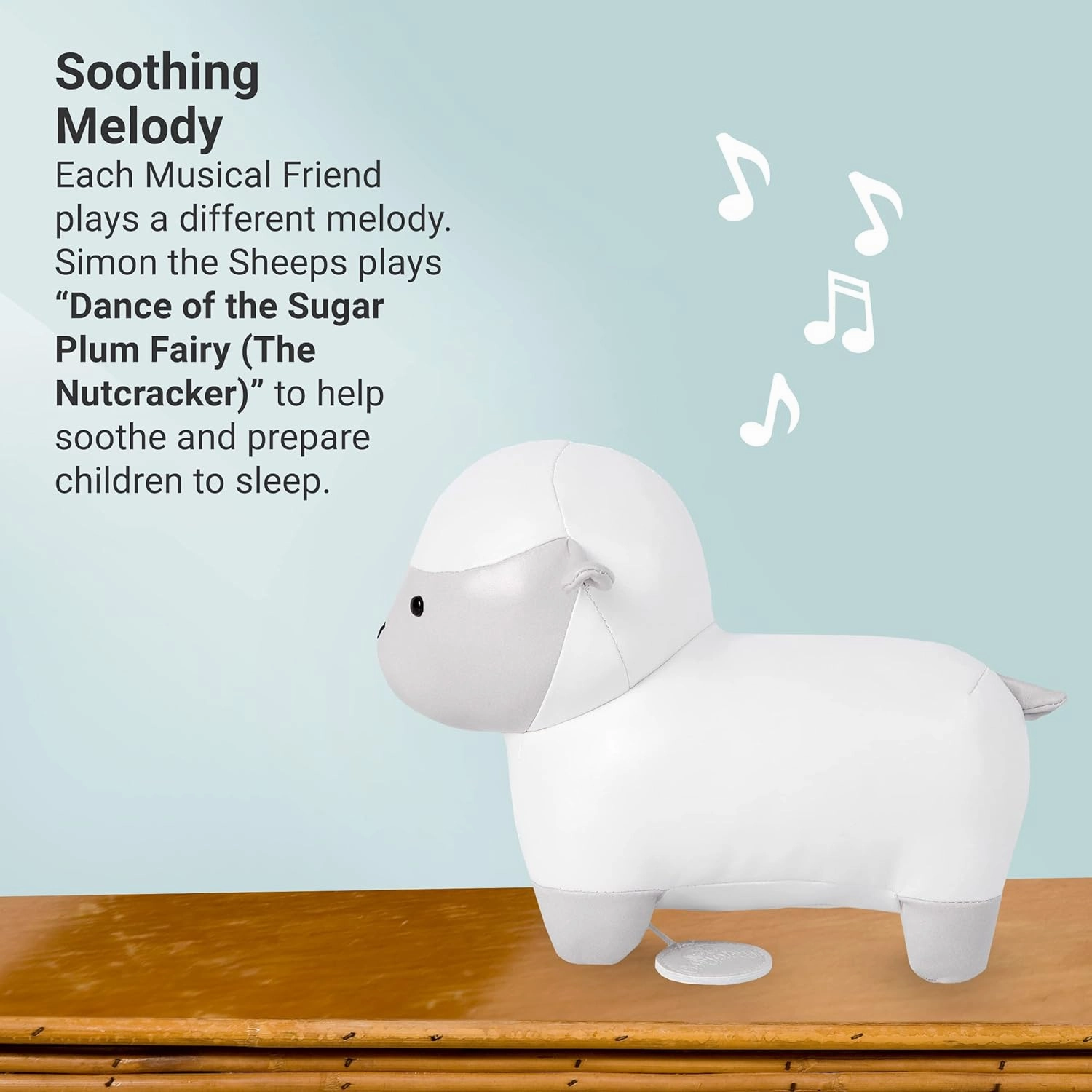 Little Big Friends Musical Friends | Pull String Cord Musical Toy for Baby | Special Stuffed Animal | Easy to Clean | Simon The Sheep