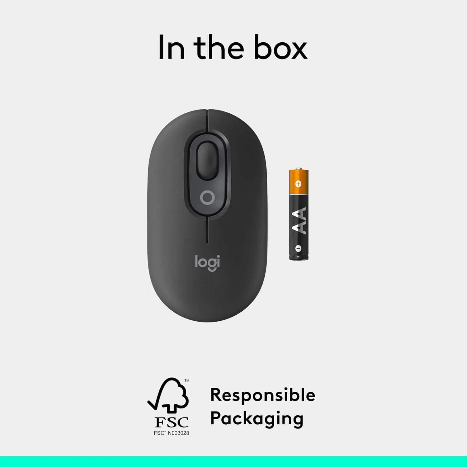 Logitech POP Mouse, Wireless Mouse with Customizable Emojis, SilentTouch Technology, Precision/Speed Scroll, Compact Design, Bluetooth, Multi-Device, OS Compatible - Graphite