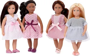 Lori – 4 Mini Dolls – 6-inch Fashion Dolls – Dresses & Shoes – Toys for Kids – 3 Years   – Fashion Friends: Nina, Amaya, Chen & Flora