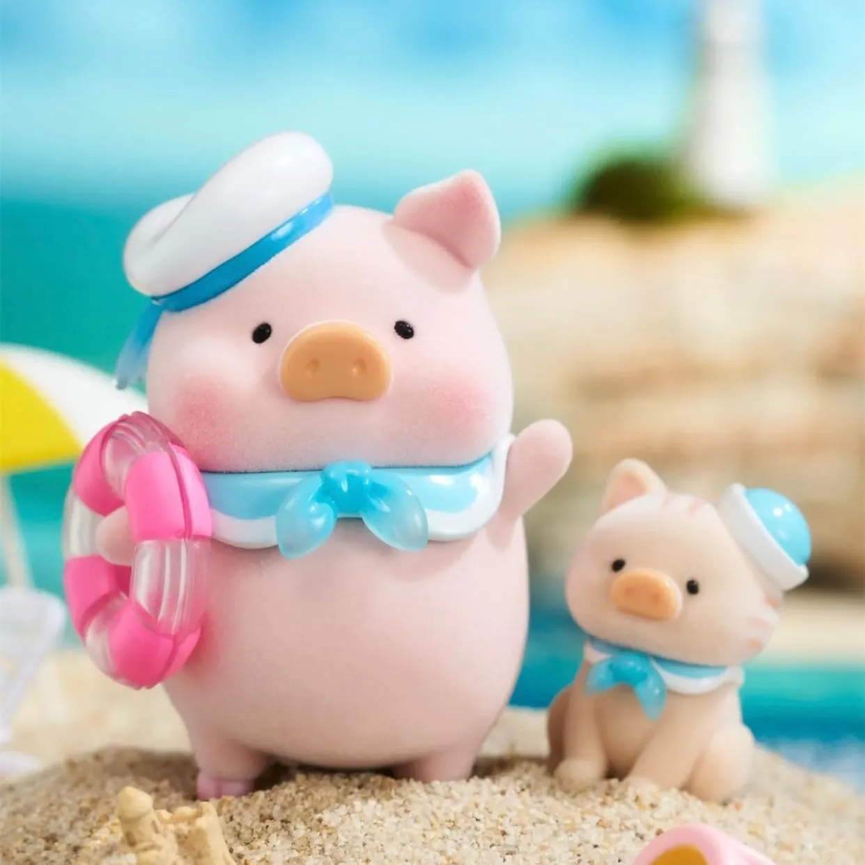 Lulu The Piggy Ocean Series 1PC Cute Pig Blind Box Figures Collectible Toys Kawaii Birthday Gifts