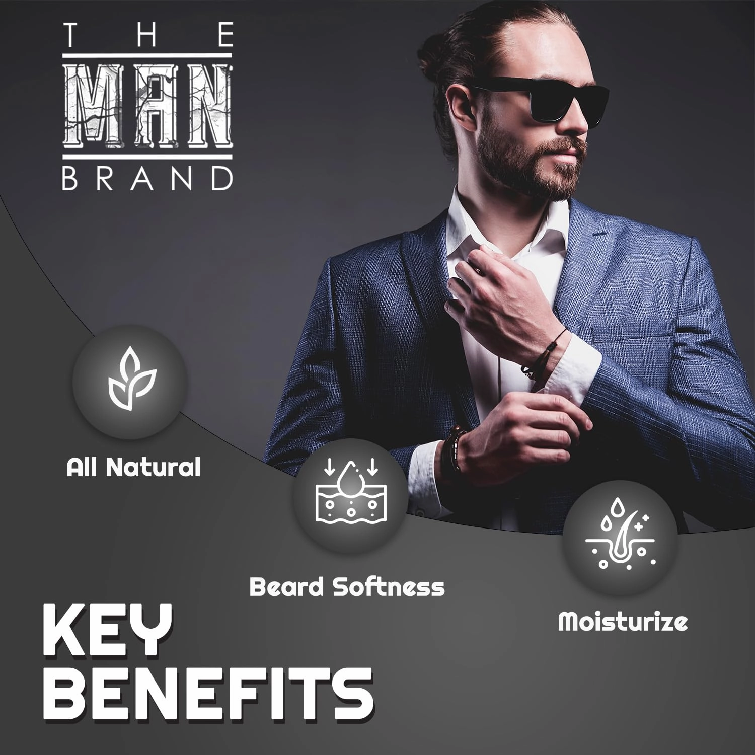 Lumberjack Beard Pack by The Man Brand - Includes 8 oz Lumberjack Beard Hemp Wash, 1 oz Lumberjack Beard Oil, 1 oz Lumberjack Beard Balm, 8 oz Lumberjack Beard Conditioner - Lumberjack Beard Grooming