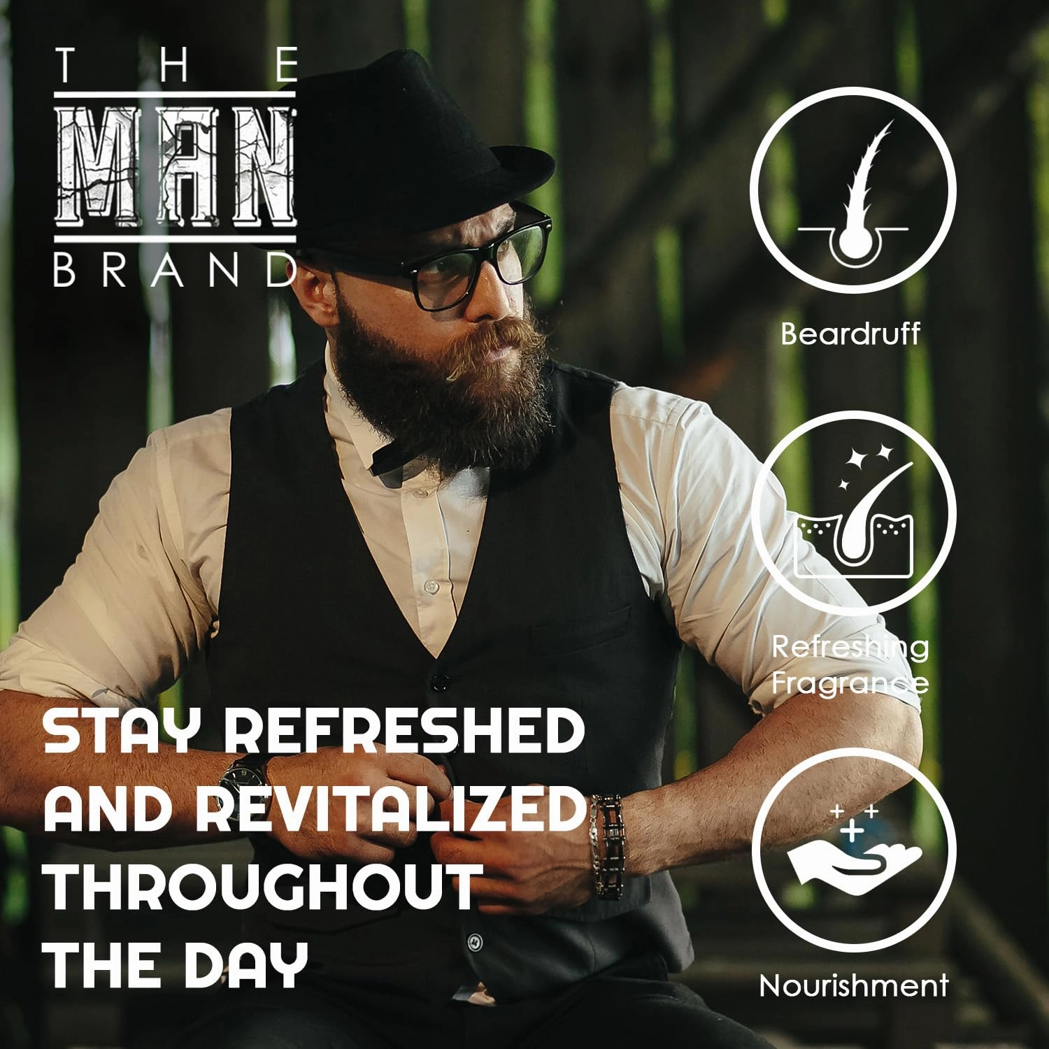 Lumberjack Beard Pack by The Man Brand - Includes 8 oz Lumberjack Beard Hemp Wash, 1 oz Lumberjack Beard Oil, 1 oz Lumberjack Beard Balm, 8 oz Lumberjack Beard Conditioner - Lumberjack Beard Grooming