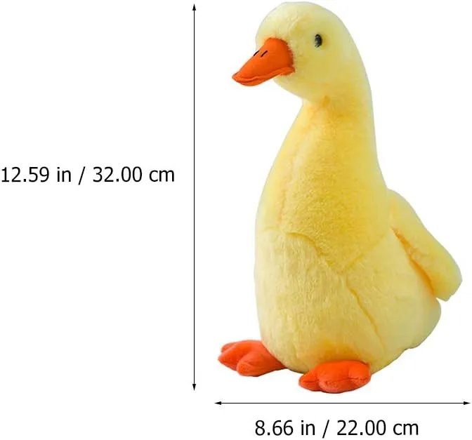 LUOZZY Duck Stuffed Animal Plush Toys for Kids Soft Lovely Duck Animal Doll for Home Nursery Room (32CM Yellow)