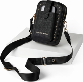Luxe Luna Crossbody Bag with Adjustable Strap – Premium Pebbled Leather, Gold-Tone Hardware, Easy Cell Phone Access