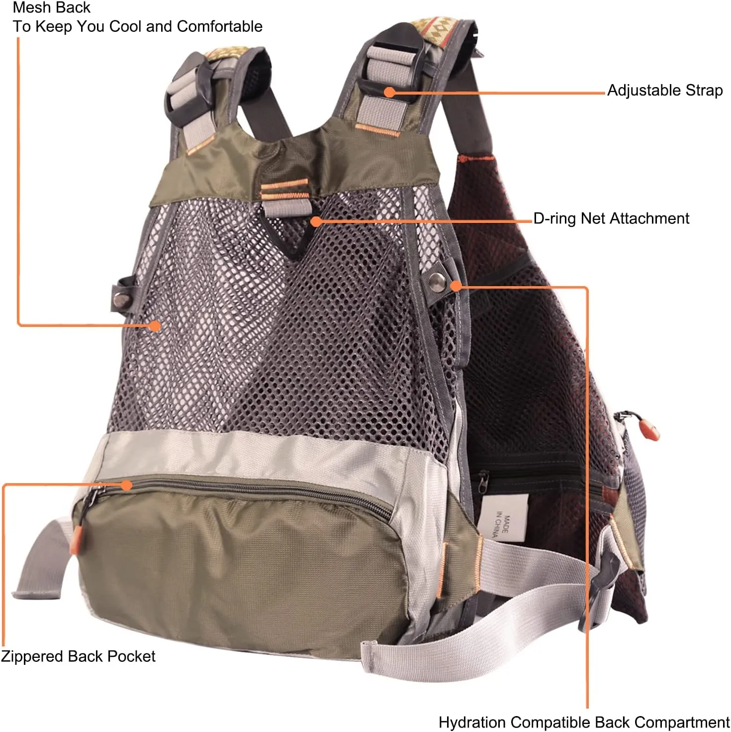 M MAXIMUMCATCH Maxcatch Fly Fishing Vest Pack for Men and Women Adjustable Outdoor Fishing (Vest/Sling Pack/Backpack)