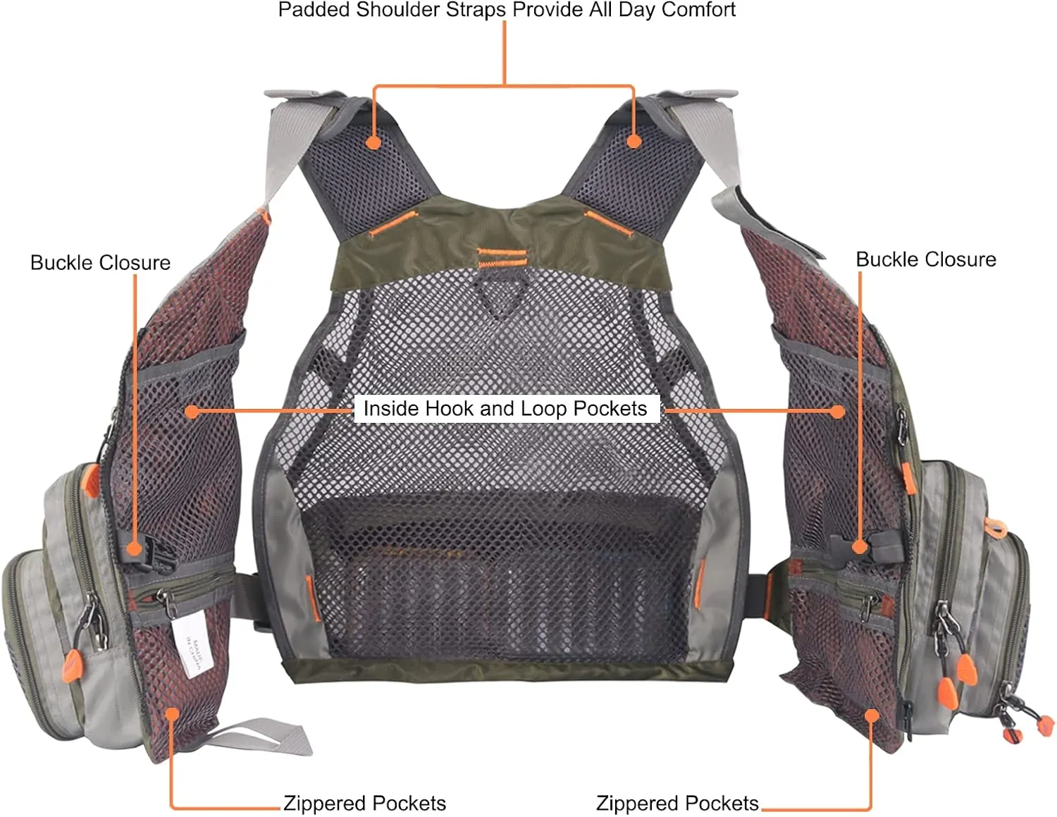 M MAXIMUMCATCH Maxcatch Fly Fishing Vest Pack for Men and Women Adjustable Outdoor Fishing (Vest/Sling Pack/Backpack)