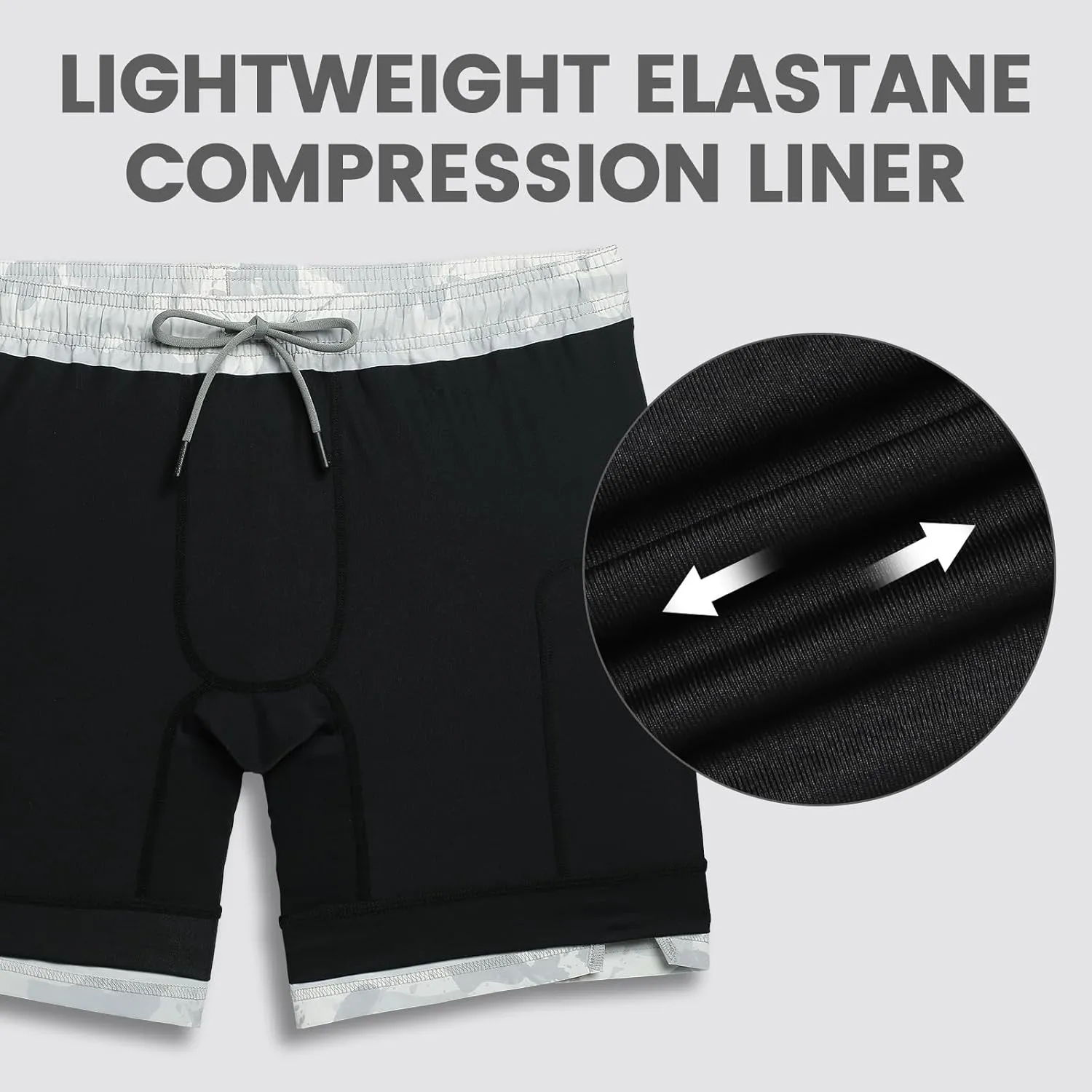 maamgic Gym Shorts for Men 7 inch with Liner Stretch 2 in 1 Workout Shorts Men Quick Dry Athletic Shorts
