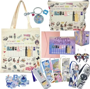 Makeup Bag & Tote Bag Set, Women Gifts Set Merchandise Stuff Including Makeup Bag & Tote Bag 30 Stickers，Valentines Gift