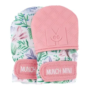 Malarkey Kids Light Pink - Pack of 2 Munch minis Teething Mitt Soothing Infant The Original Teething Paw Teething Mitten Pain Relief Prevent Scratches Glove Safe Silicone Teething Toys, 0-3 Years