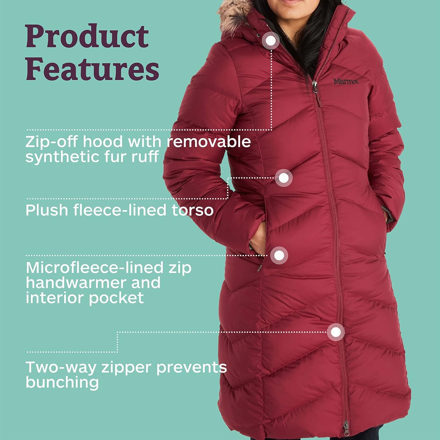 Marmot Women's Montreaux Full-Length Down Puffer Coat