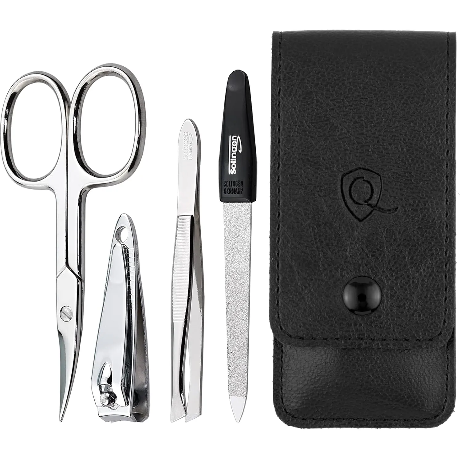 marQus manicure set 4-piece travel set with file from Solingen nail care set nail scissors set and nail set