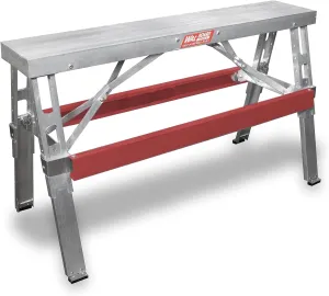 Marshalltown Aluminum Folding Bench, Portable and Sturdy, Adjustable Legs, Made in The USA, 031-016