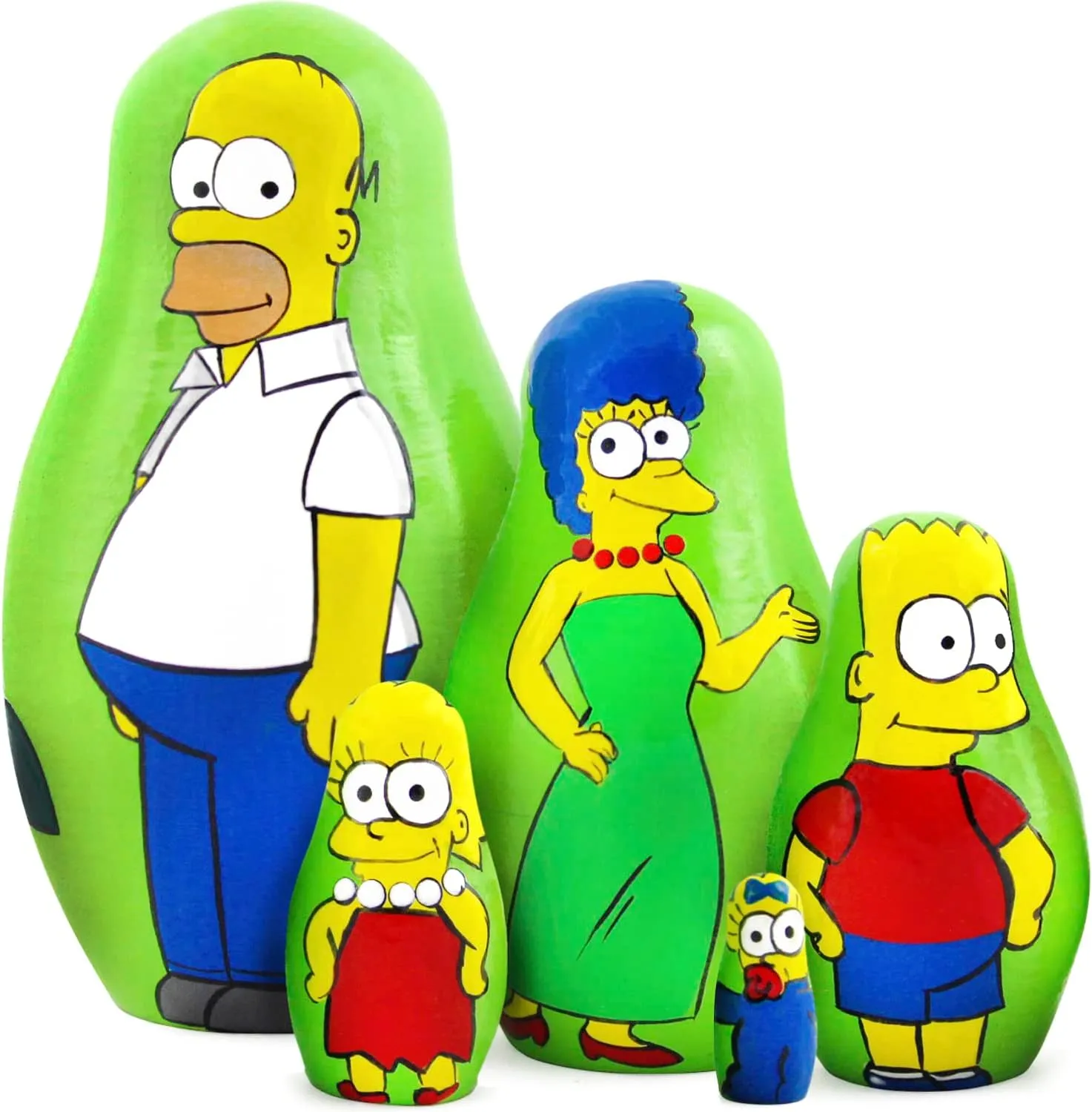 Matryoshka Dolls The Simpsons Characters Set 5 pcs Unique Toys