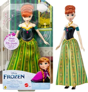 Mattel Disney Frozen Toys, Singing Anna Doll with Signature Clothing, Sings “For the First Time in Forever” from the Movie Frozen
