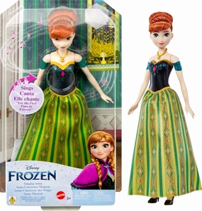 Mattel Disney Frozen Toys, Singing Anna Doll with Signature Clothing, Sings “For the First Time in Forever” from the Movie Frozen
