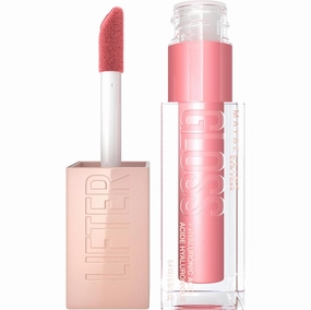 MAYBELLINE Lifter Gloss Lip Gloss Bundle with Hyaluronic Acid, Ice Pink Neutral, 0.18 oz and Silk Warm Mauve Neutral, 0.18 oz
