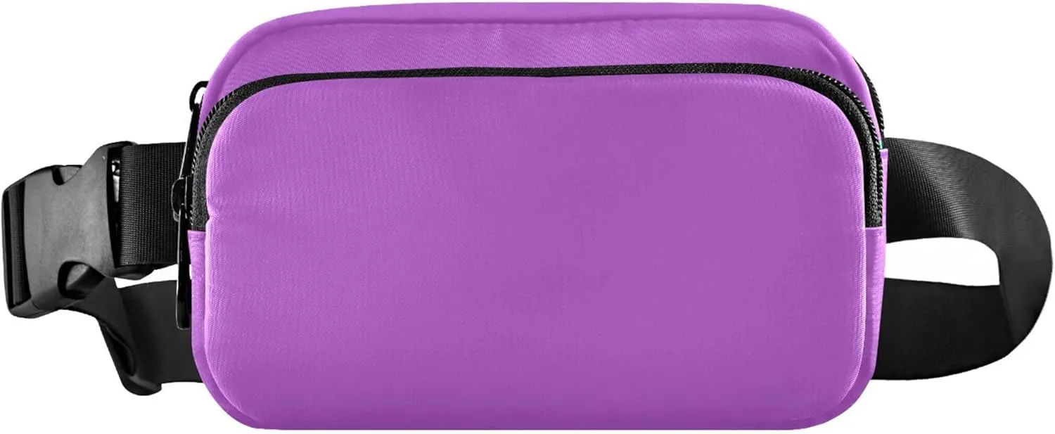 Medium Orchid Fanny Belt Bag Waist Packs Crossbody Bags Bum Bag for Running Hiking Travel Workout Adjustable Strap for Women Men