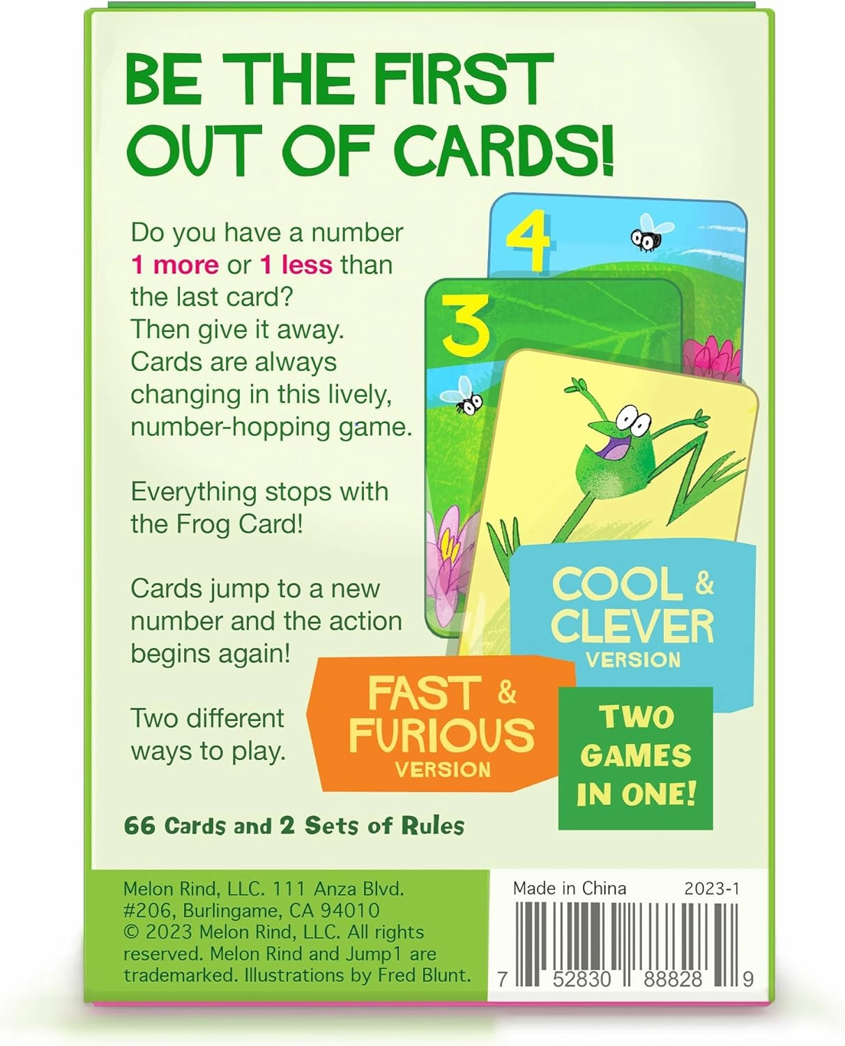 Melon Rind Jump 1, Math Game for Kids Learning Adding and Subtracting by 1, Lively, Card Game, Quick Activity for Boosting Math Confidence, Easy Screenless Fun, Perfect for Kindergarteners, Ages 5 