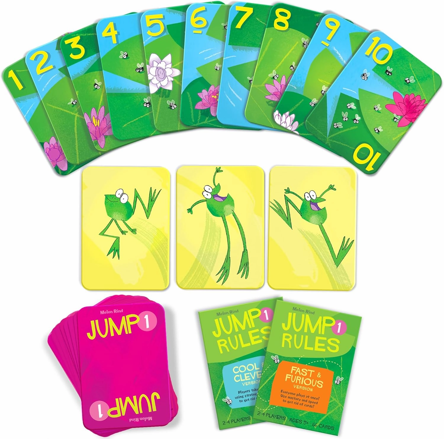 Melon Rind Jump 1, Math Game for Kids Learning Adding and Subtracting by 1, Lively, Card Game, Quick Activity for Boosting Math Confidence, Easy Screenless Fun, Perfect for Kindergarteners, Ages 5 