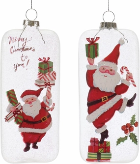 Melrose International Whimsical Santa Ornament (Set of 12)