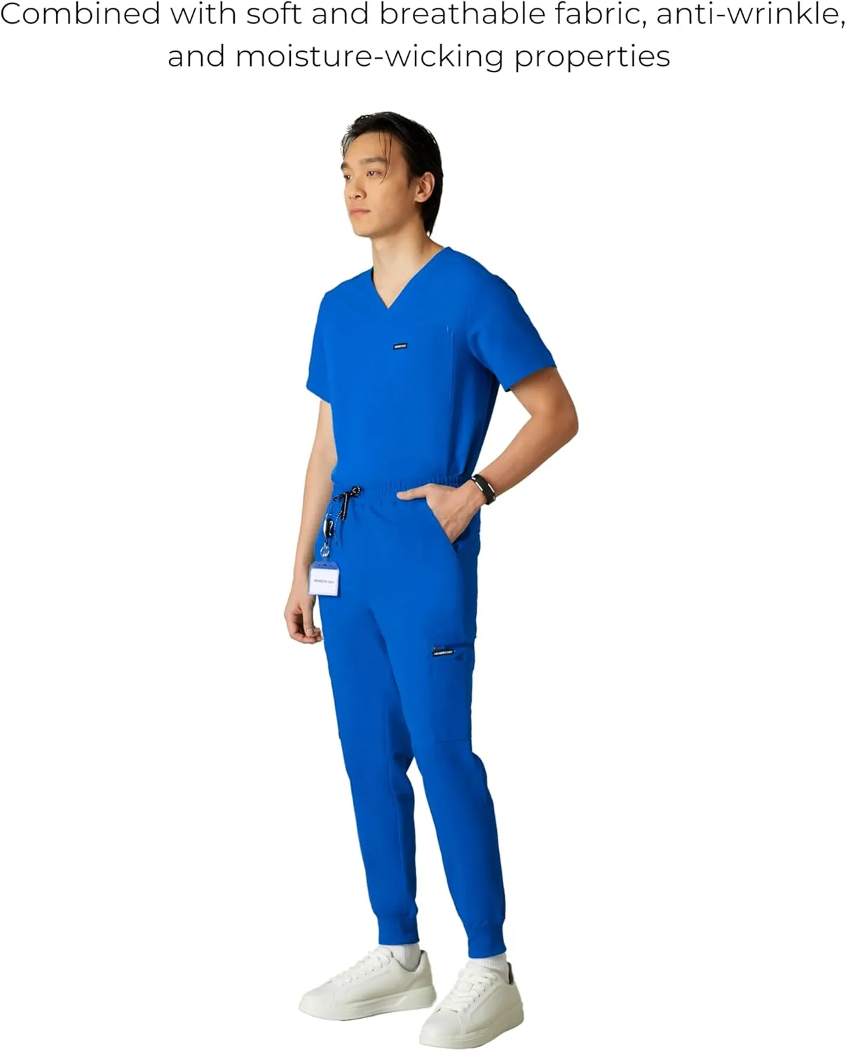 Members Only London Drawstring Men's Jogger Pants, Medical Scrubs Set, Hospital Scrub Pants