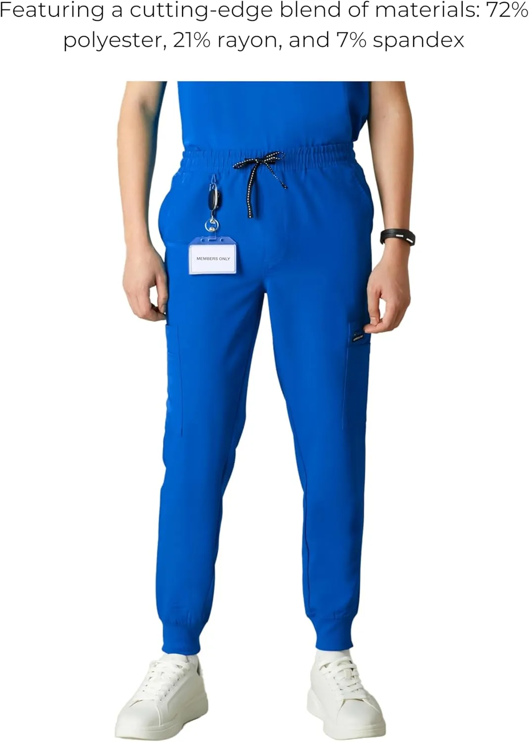 Members Only London Drawstring Men's Jogger Pants, Medical Scrubs Set, Hospital Scrub Pants