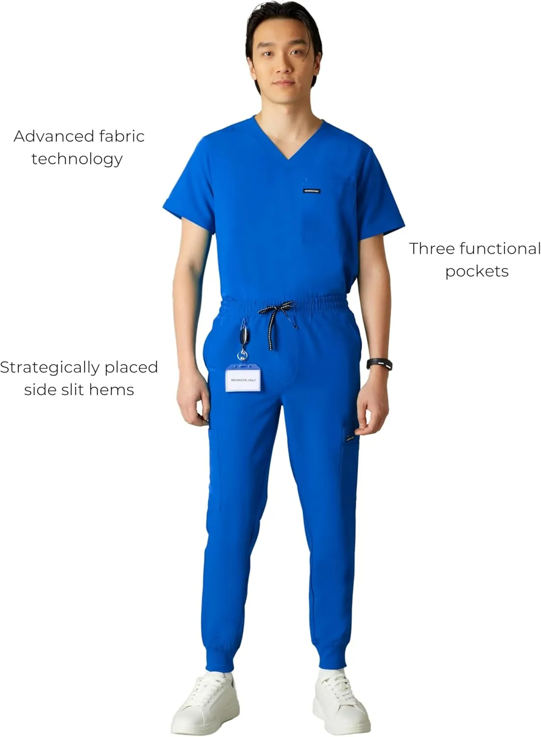 Members Only London Drawstring Men's Jogger Pants, Medical Scrubs Set, Hospital Scrub Pants