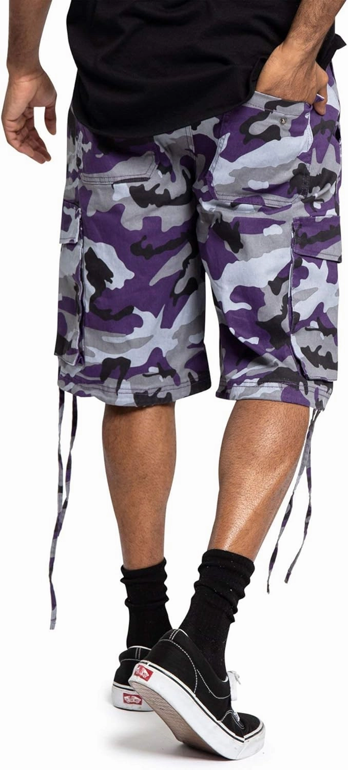 Men's Belted Ripstop Twill Camo Cargo Short