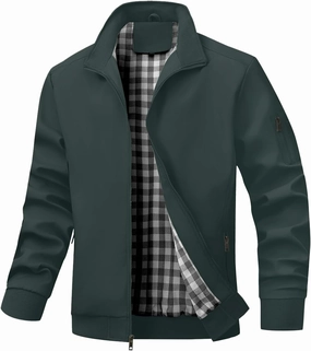 Men's Bomber Jacket Lightweight Casual Windbreaker Jackets Zip Up Coat