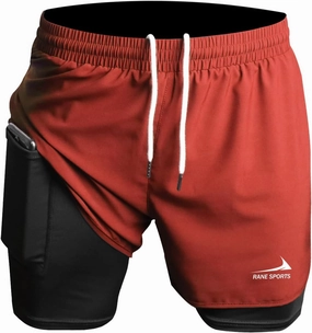 Men's Running Shorts 2 in 1 Short Gym Athletic Outdoor Jogging Workout Training Shorts