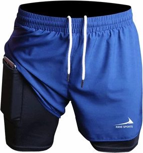 Men's Running Shorts 2 in 1 Short Gym Athletic Outdoor Jogging Workout Training Shorts