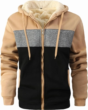Men's Winter Heavyweight Jacket Thermal Fleece Jackets Full Zip Sherpa Lined Warm Thick Coats