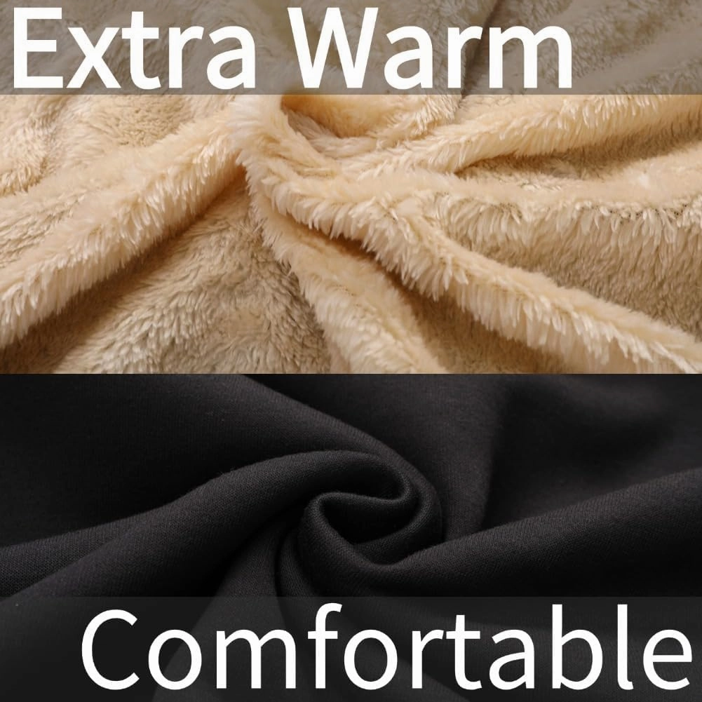 Men's Winter Heavyweight Jacket Thermal Fleece Jackets Full Zip Sherpa Lined Warm Thick Coats