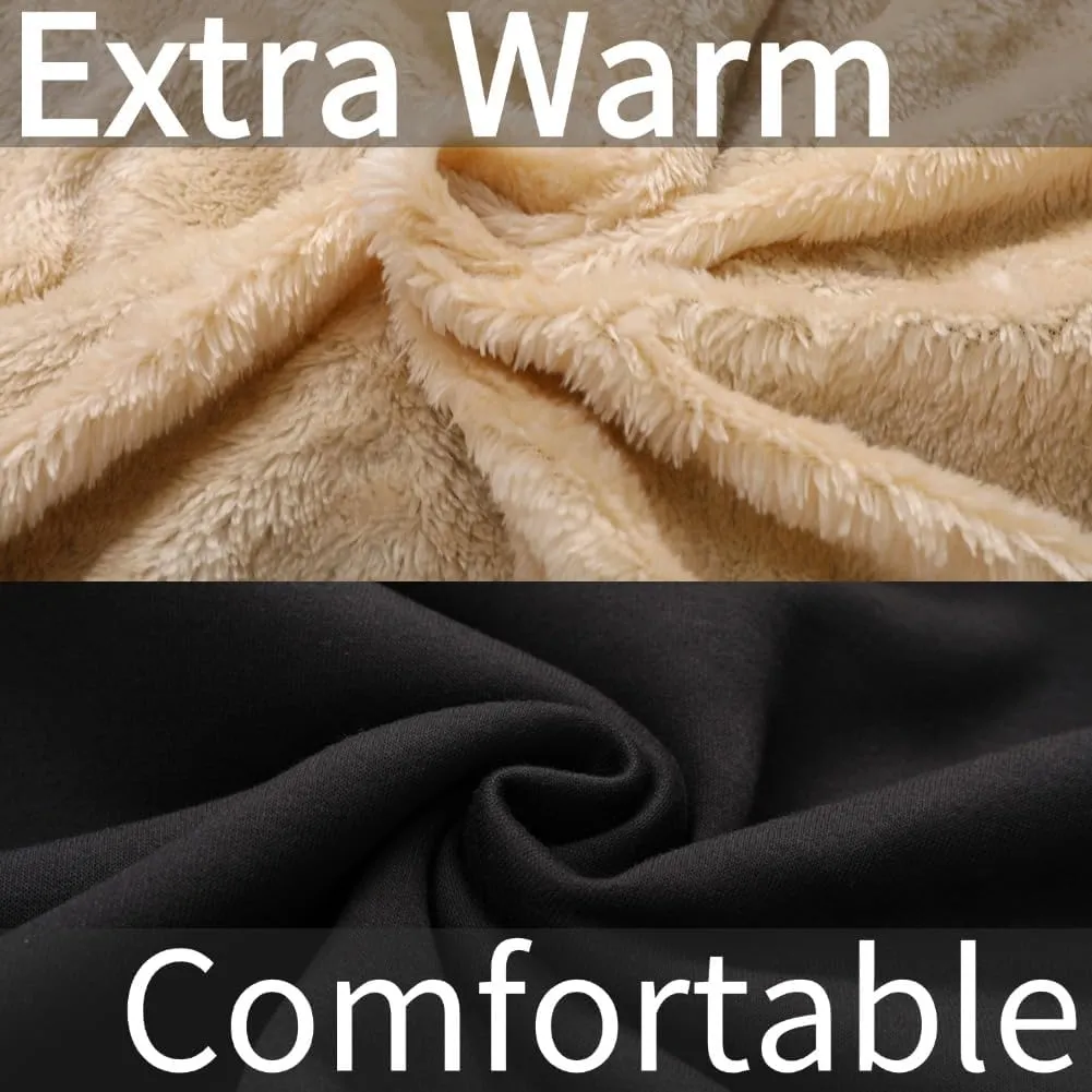 Men's Winter Heavyweight Jacket Thermal Fleece Jackets Full Zip Sherpa Lined Warm Thick Coats