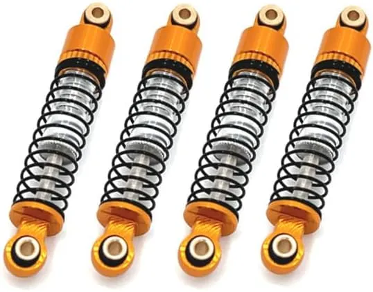 Metal Upgrade Adjustable Soft and Hard Hydraulic Shock Absorber FMS 1/24 Xiaoqi FCX24 RC Car Parts(Yellow)