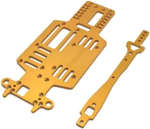 Metal Upgrade Modification Two-Layer Board Bottom Plate for 1/28 Mosquito car MINI-Q Racing Drift RC Car Parts(Yellow)